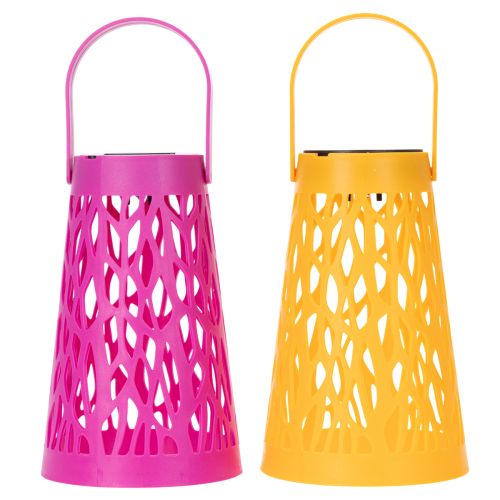 gjenstander Solcellelykt for utendørs bruk, perfekt for koselige sommerkvelder i hagen og på terrassen, 26 cm, 2 stk.