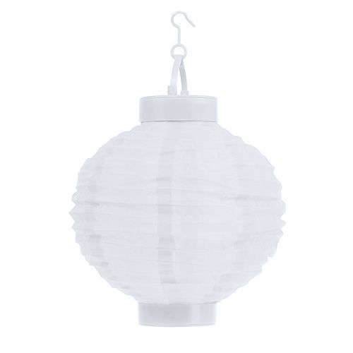 Floristik24 Lantern LED med solcelle 20cm hvit