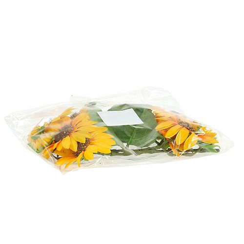Floristik24 Solsikke kunstige blomster Ø9cm gul L24cm 4stk