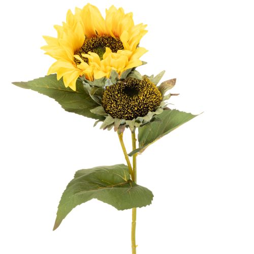 gjenstander Kunstig solsikke med realistiske blader og blomster, 58 cm, 3 stk.
