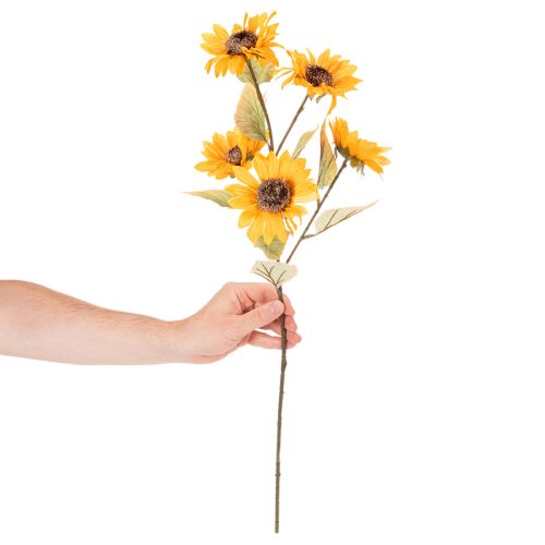 Kunstig solsikkeblomst, naturtro dekorasjon, 72 cm, 2 stk. | Floristik24.no