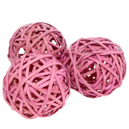 Floristik24 Chipball rosa Ø6cm 6stk