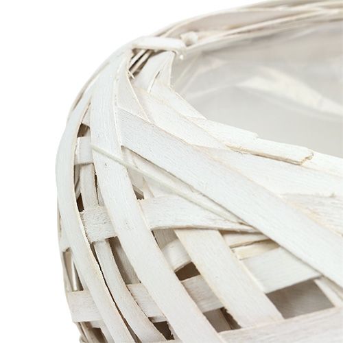 Floristik24 Flisskål for planting av hvit Ø25cm H10cm