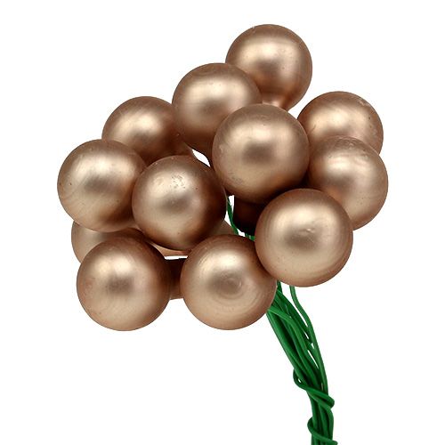 Floristik24 Speilbær krem-rosa blanding 15mm 140p