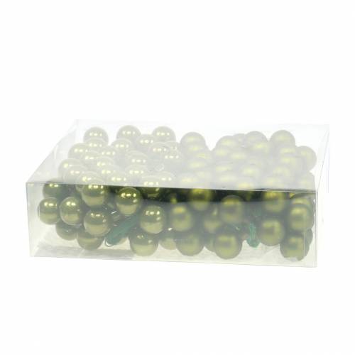 Floristik24 Julepynt speil bær grønne Ø2,5cm 140p