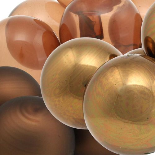 Floristik24 Mini julekule brune glassspeilbær Ø40mm blanding 32stk