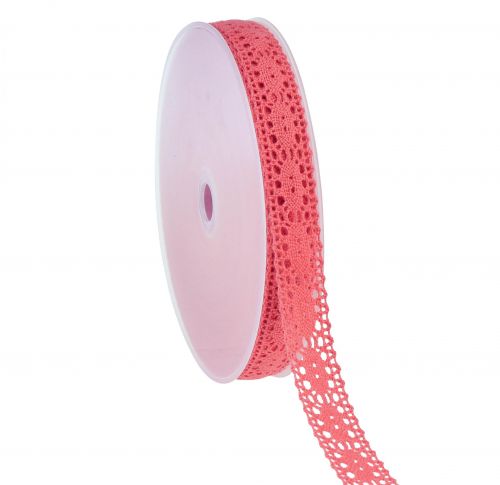 gjenstander Blondebånd dekorativt bånd gavebånd rosa B13mm L20m