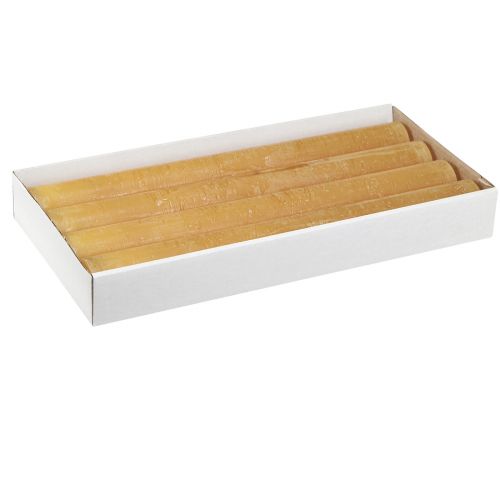 Floristik24 Koniske lys ensfarget honning 34x300mm 4 stk