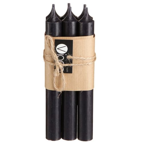 gjenstander Taper lys lys sort lys dekorasjon Ø21mm 170mm 6 stk