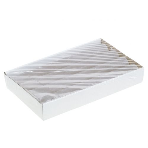 gjenstander Koniske lys ensfarget grå 34mm x 300mm 4 stk