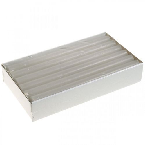 gjenstander Taper lys ensfarget lys grå 21×240mm 12stk