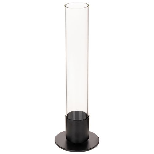 Konisk lysestake med glassylinder. Enkel og tidløs. 31 cm kjøpe | Floristik24.no