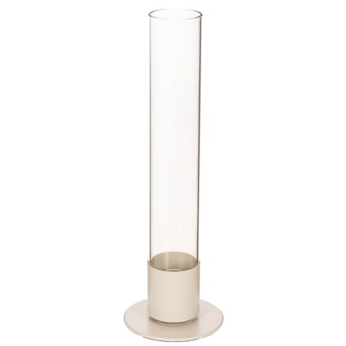 Moderne konisk lysestake med glassylinder og base, 31 cm kjøpe | Floristik24.no