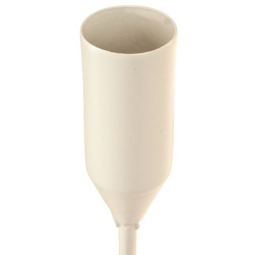 Floristik24 Konisk lysestake 6 lys lysestake grå Ø20cm H31cm