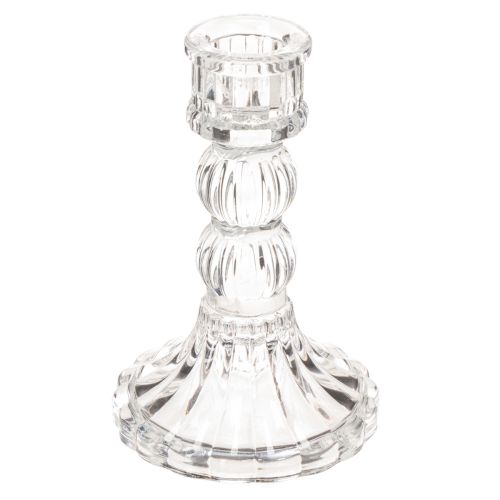 Gjennomsiktig lysestake, klassisk design, borddekorasjon, 12 cm, 2 stk. kjøpe | Floristik24.no