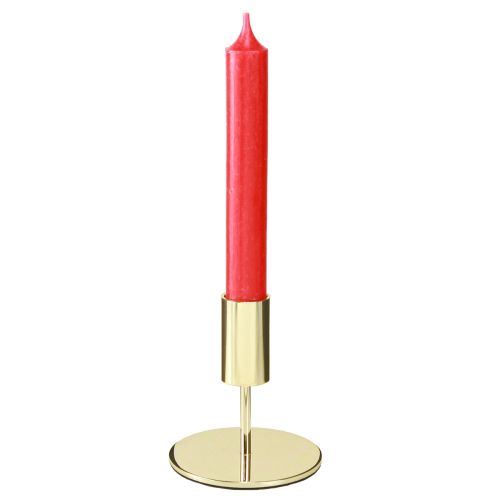 gjenstander Gullfarget moderne lysestake i metall, H10 cm, 4 stk.