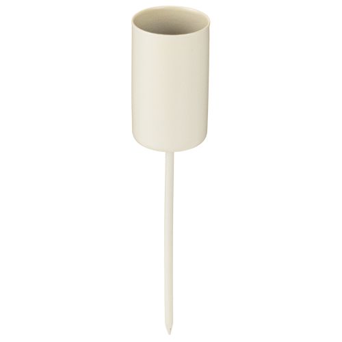 Floristik24 Metalllysestake på stang, beige, H11 cm, 4 stk.
