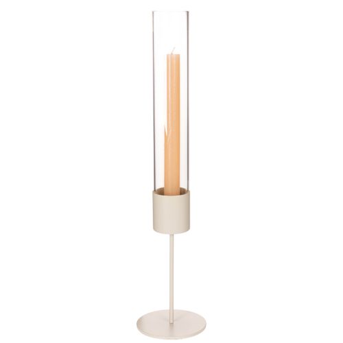 Moderne sylinderformet lysestake på 45 cm i glass | Floristik24.no