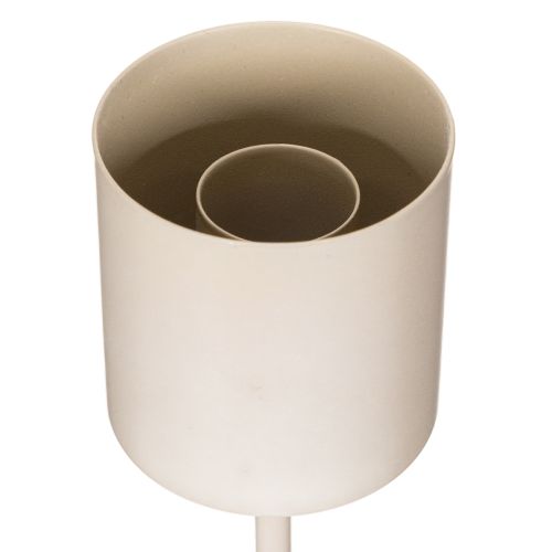 Lysestake med glassylinder på metallbase 50 cm | Floristik24.no