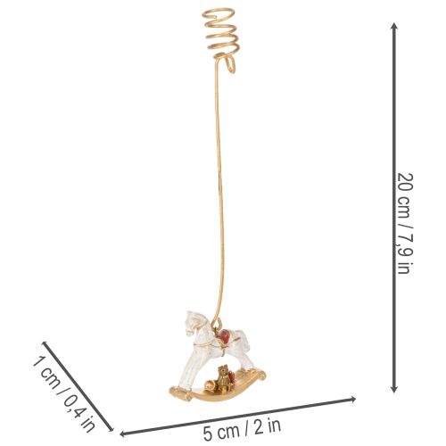 Juletrelysholder gyngehest 20 cm 3 stk | Floristik24.no