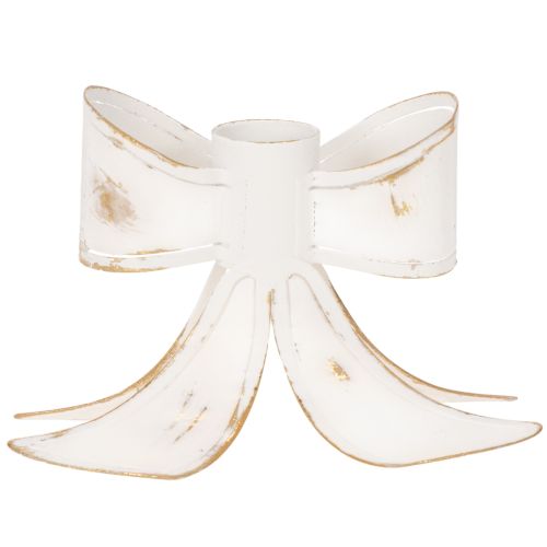 Vintage sløyfelysestake, 12 cm
