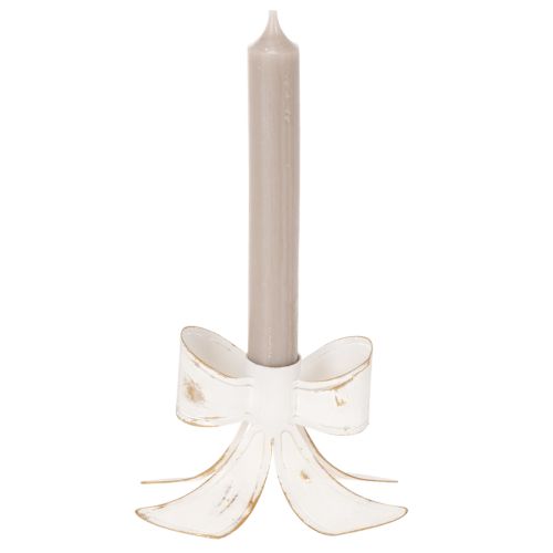 Vintage sløyfelysestake, 12 cm