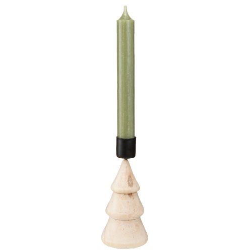 gjenstander Lysestake juletrepynt i tre naturlig H13cm 4 stk