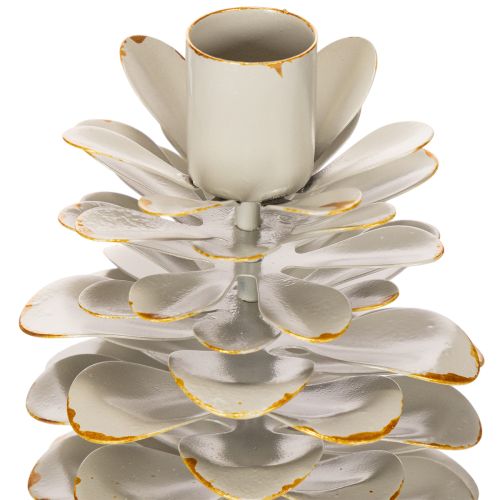 Lysestake i kongledesign for spisslys, 17 cm | Floristik24.no