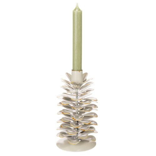 Lysestake i kongledesign for spisslys, 17 cm | Floristik24.no
