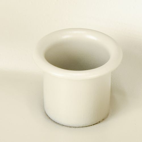 Floristik24 Konisk lysestake for 4 lys, lysskål, grått metall, Ø30 cm