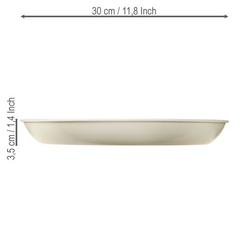 Konisk lysestake for 4 lys, lysskål, grått metall, Ø30 cm | Floristik24.no