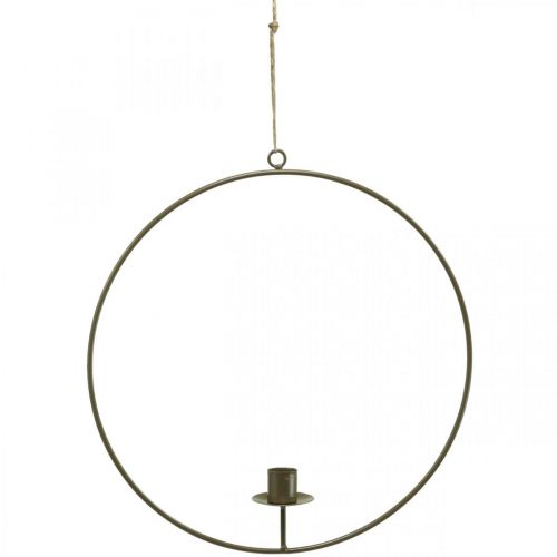 Dekorativ ring for oppheng av lysholderløkke Brun Ø30cm