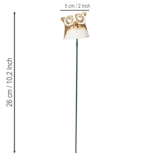 Keramisk uglepinne dekorativ figur for planter 26 cm 2 stk | Floristik24.no
