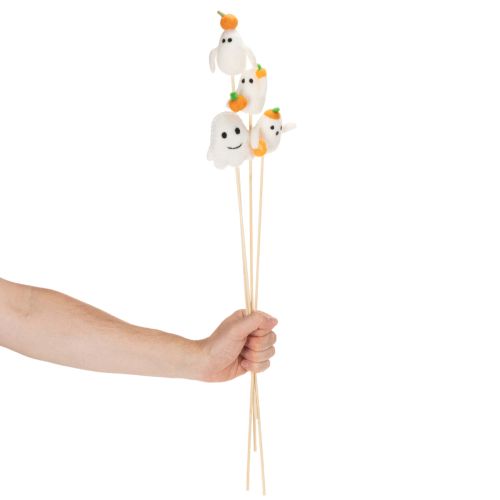 Spøkelsesfigurer på trepinner, Halloween-dekorasjon, 54 cm, 8 deler | Floristik24.no