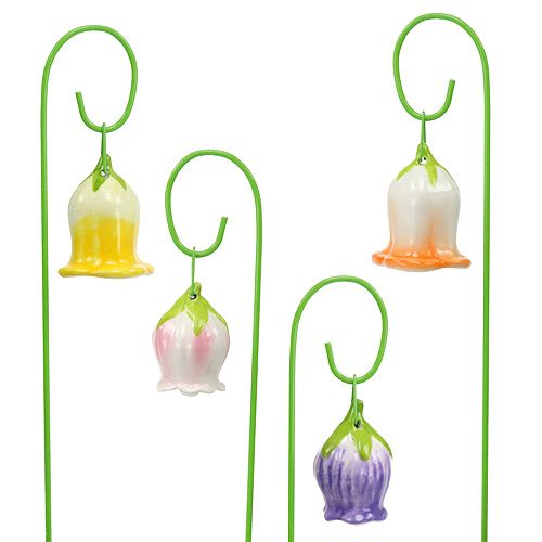 Floristik24 Plugg keramiske blomster 5cm 28cm 8stk