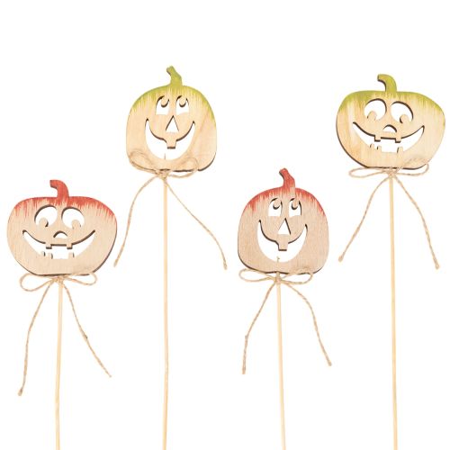 Dekorativt gresskar med ansikt Halloween-dekorasjon, 31 cm, 12 stk.