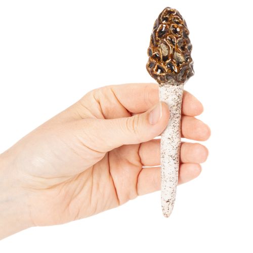 Kunstig morkelsopp dekorativ stag til blomsterpotter og bord, 13 cm, 2 stk. | Floristik24.no