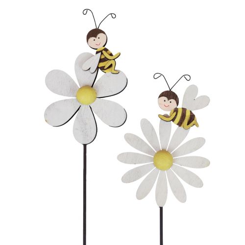 gjenstander Vårpynt blomsterplugg bie dekorasjon 11×7,5cm 6stk