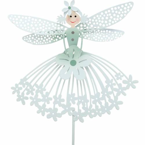 Floristik24 Dekorativ plugg blomsterfe, metallpynt, nisse på pinne, blomsterplugg, vårdekorasjon