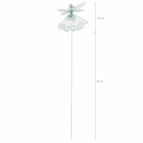 Floristik24 Dekorativ plugg blomsterfe, metallpynt, nisse på pinne, blomsterplugg, vårdekorasjon