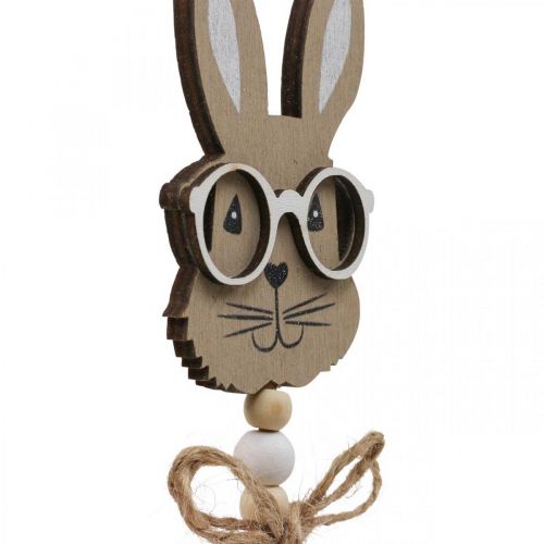 gjenstander Blomsterplugg kanin med briller dekorativ plugg tre 4×7,5cm 12stk