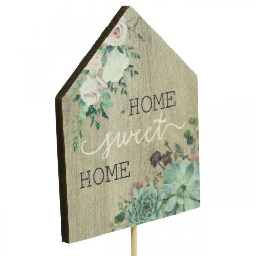 Floristik24 Blomsterplugger tre Home Sweet Home decoration 6,5x7,5cm 18 stk