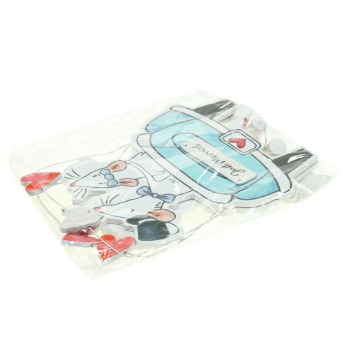 Floristik24 Dekorasjonshenger "Just Married" 30cm x 17cm 2stk