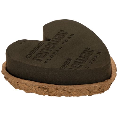 Blomsterskumhjerte OASIS® Renewal® Blomsterskum Biolit® 18 cm 2 stk