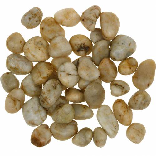 Floristik24 River Pebbles naturlig krem 2-4cm 1kg