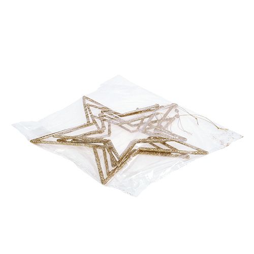 Floristik24 Stjernesett for hengende gull, glimmer 17-32cm