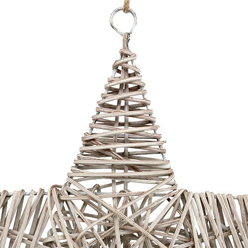 Floristik24 Stjerne til oppheng lysebrun 35cm 1 stk