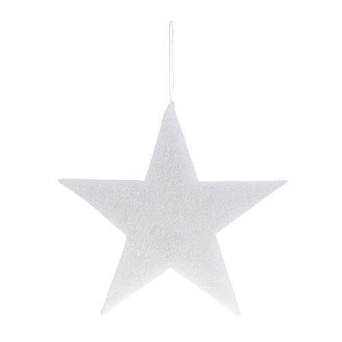 Stjerne å henge hvit 37cm L48cm 1p