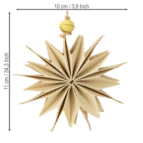 gjenstander Papirstjerner med jutehylse til festlig dekorasjon