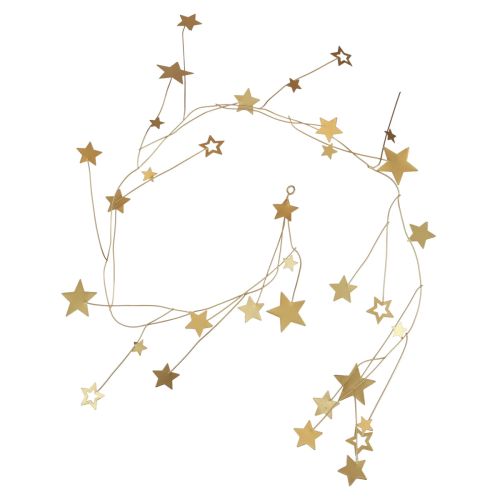 Floristik24 Stjernepynt dekorasjonshenger julemetall gull 85cm